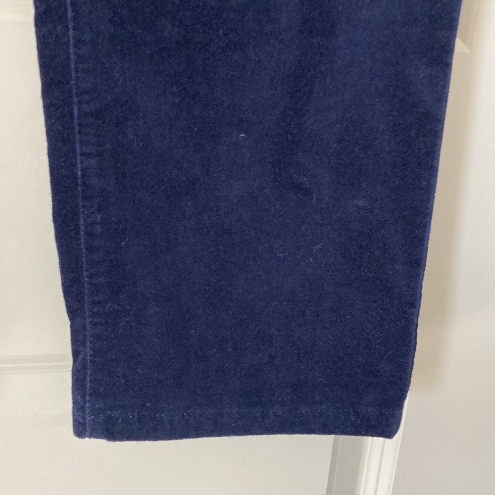 Talbots 10 blue pants curvy velour - Picture 5 of 13